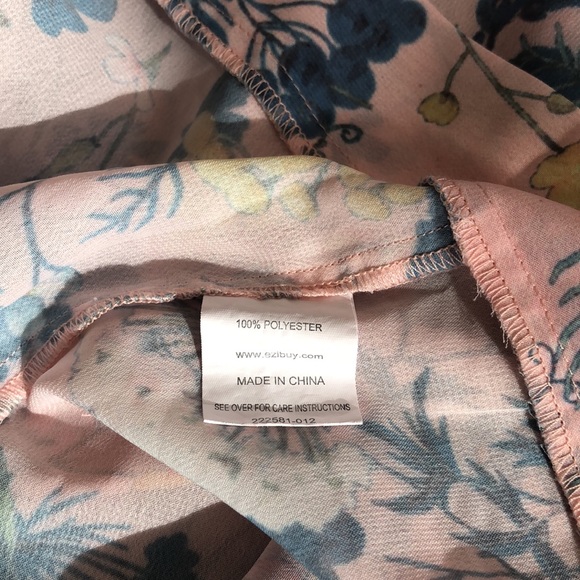 Beautiful floral print chiffon shirt size16 - Picture 6 of 7